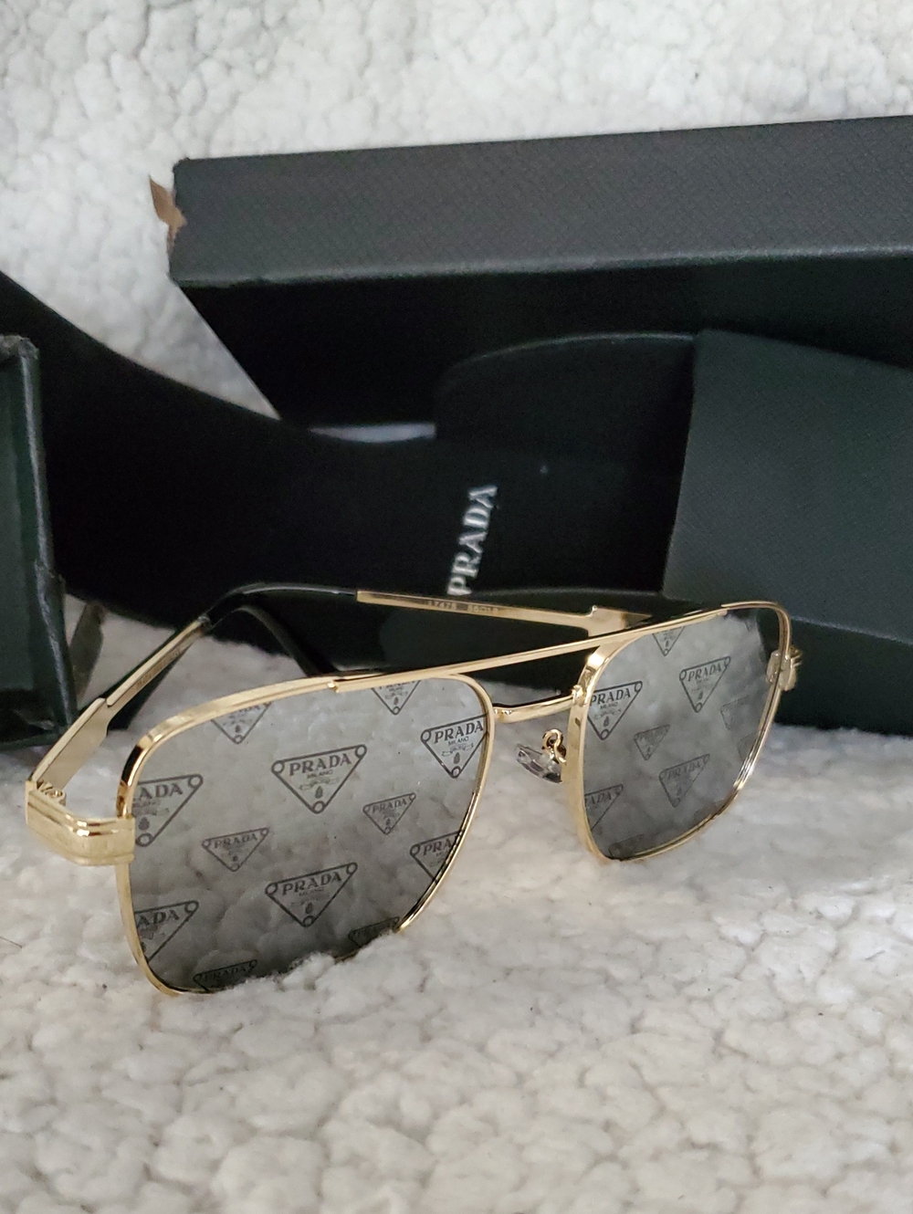 Gold Frame Gray Lens Men’s Aviator Sunglasses